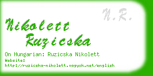 nikolett ruzicska business card